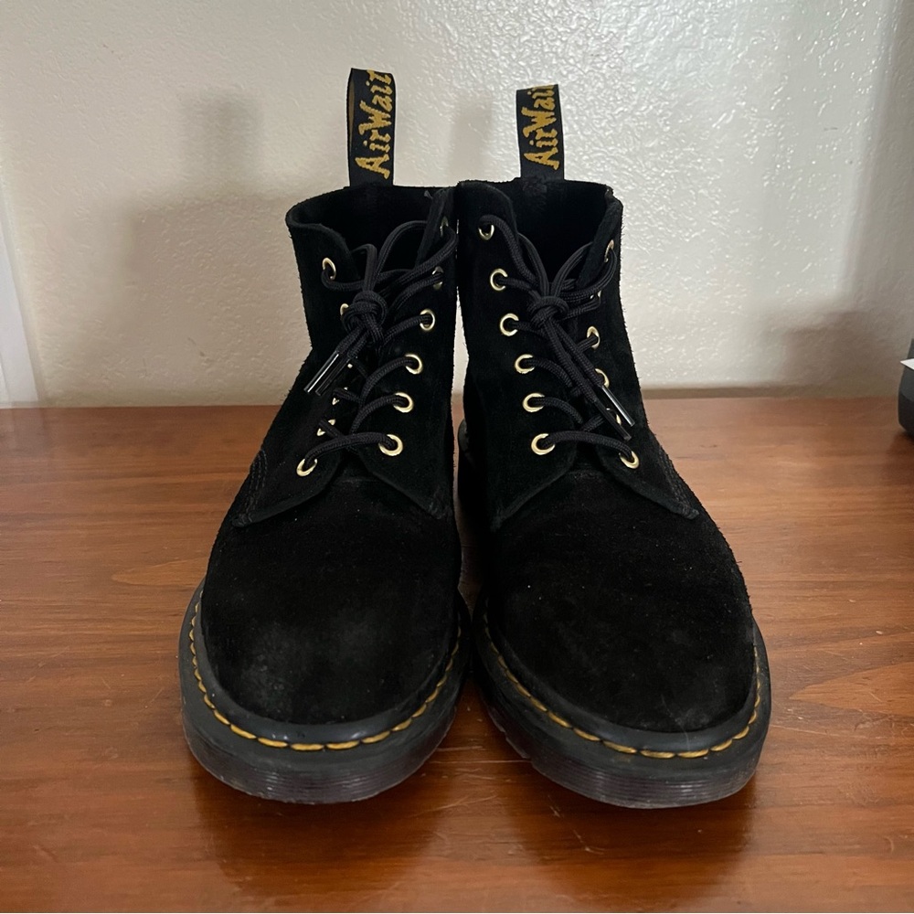 Dr. Martens 101 Black Suede Boots M 9 W 10 RARE! - Picture 5 of 5
